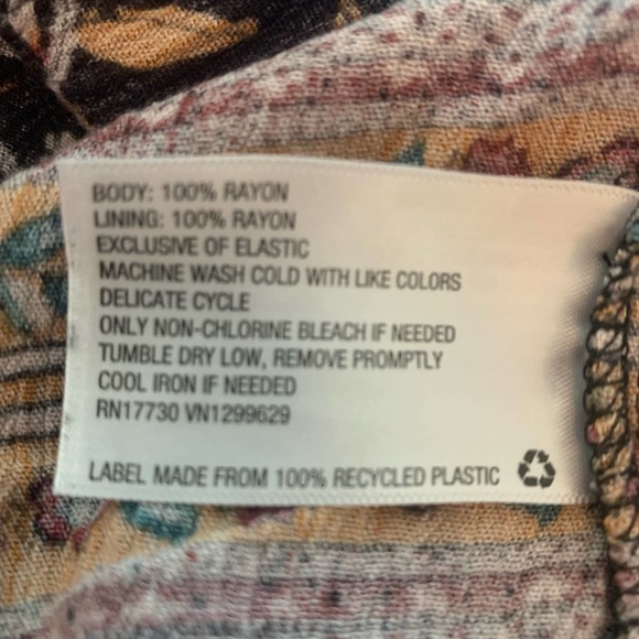 Knox Rose Plus Size XXL Maxi Tiered Dress Floral Tie Boho Cottagecore Prairie - Picture 11 of 11